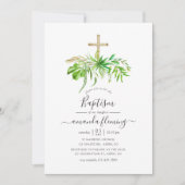 Watercolor bosgroen baptist kaart (Voorkant)