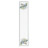 Watercolor boslandschap korte tafel runner tafelloper (Voorkant)