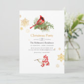 Watercolor Bosvogel Kerstfeest Kaart (Staand voorkant)