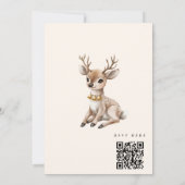 Watercolor Bosvrienden Kerst Uitnodiging (Achterkant)