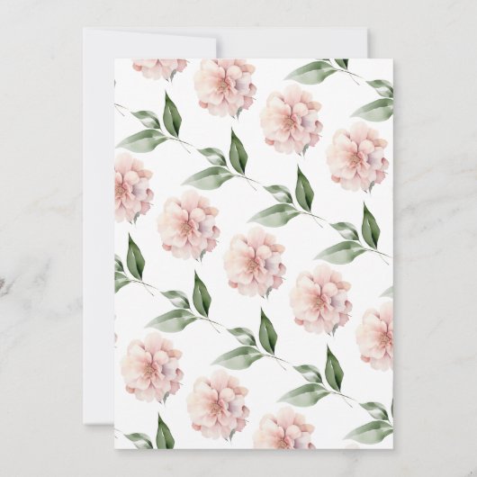 Watercolor  Botanical Bridal Tea Shower Kaart (Achterkant)