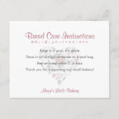 Watercolor Botanical Heart Bread Care Instructions Bedankkaart (Voorkant)