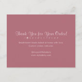 Watercolor Botanical Heart Cake Care Instructions Bedankkaart (Achterkant)