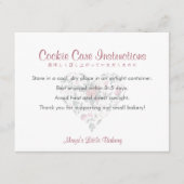 Watercolor Botanical Heart Cookie Care Bakery Bedankkaart (Voorkant)