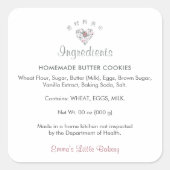 Watercolor Botanical Heart Ingredient Product Vierkante Sticker (Voorkant)