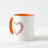 Watercolor Botanical Heart Mug Mok (Voorkant links)