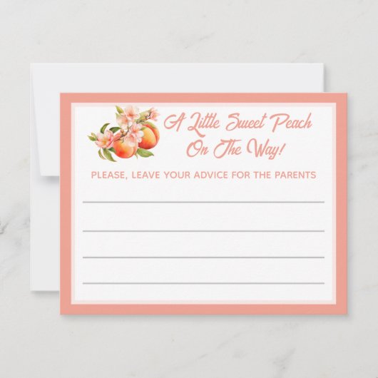 Watercolor Botanical Peach Parent Advice (Voorkant)