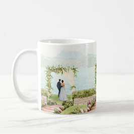 Watercolor Botanical Wedding Mug Guest Favor Koffiemok