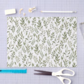 Watercolor botanisch blad groen tissuepapier (Craft)