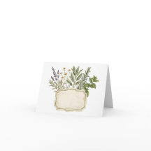 Watercolor Botanisch Frame met Verse Keuken