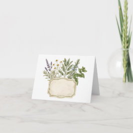 Watercolor Botanisch Frame met Verse Keuken Bedankkaart