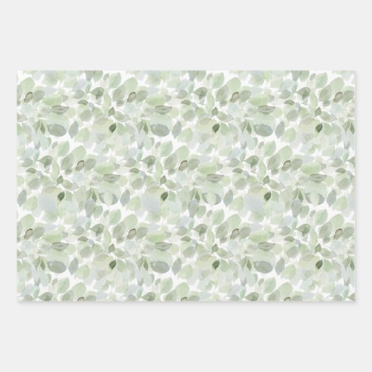 Watercolor Botanisch Inpakpapier Vel (Voorkant)