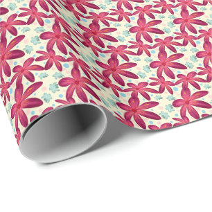 Watercolor Botanisch Naadloos Patroon Poster Cadeaupapier