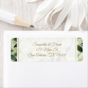 Watercolor Botanisch Retouradres Etiket