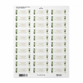 Watercolor Botanisch Retouradres Etiket (Full Sheet)