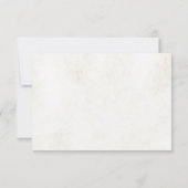 Watercolor Botanische Bloemen Trouwreceptie Kaart (Achterkant)