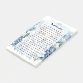 Watercolor Botanische Bloemige Hond Portret Post-it® Notes (Schuin)