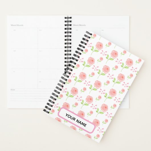 Watercolor Botanische Bloempatroon Planner (Display)