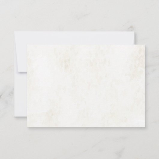 Watercolor Botanische Bloesems Trouwreceptie Kaart (Achterkant)