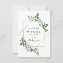 Watercolor Botanische Geometrische Save The Date