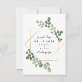 Watercolor Botanische Geometrische Save The Date