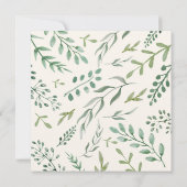 Watercolor Botanische Krans Save The Date (Achterkant)