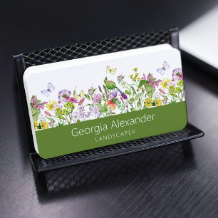 Watercolor Botanische Landschapsarchitect Branding Visitekaartje