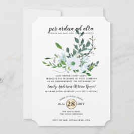 Watercolor Botanische Pensioen FOTO Beroep Kaart