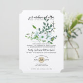 Watercolor Botanische Pensioen FOTO Beroep Kaart (Staand voorkant)