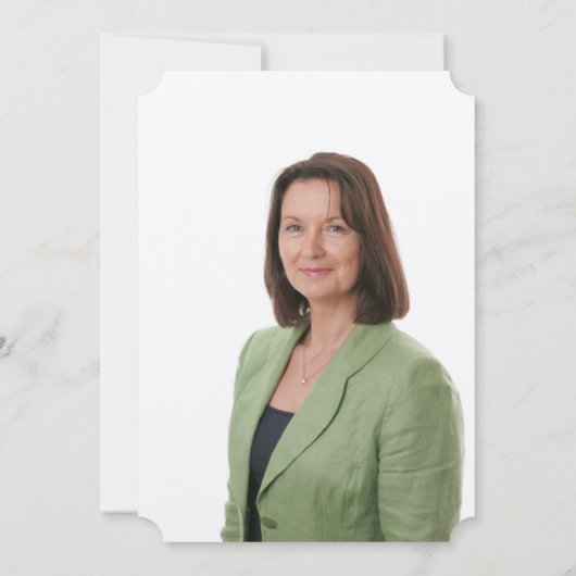 Watercolor Botanische Pensioen FOTO Beroep Kaart (Achterkant)