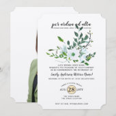 Watercolor Botanische Pensioen FOTO Beroep Kaart (Voorkant / Achterkant)