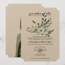 Watercolor Botanische Pensioen FOTO Beroep Kaart