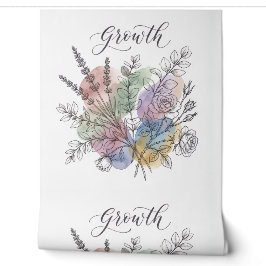 Watercolor Botanische Tuin Gladde Vinyl Behang