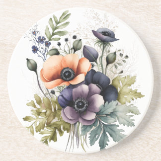 Watercolor Bouquet  Zandsteen Onderzetter