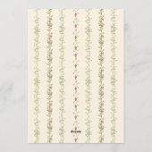 watercolor bow botanical frame 1 photo flat  feestdagenkaart (Achterkant)