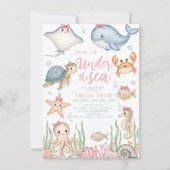 watercolor bow under the sea baby shower kaart (Voorkant)