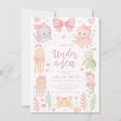 watercolor bow under the sea baby shower kaart (Voorkant)