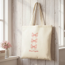Watercolor Bows Tote Bag