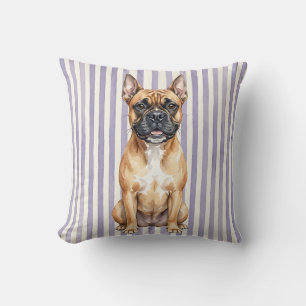 Watercolor Boxer Hond Decoratiekussen Kussen