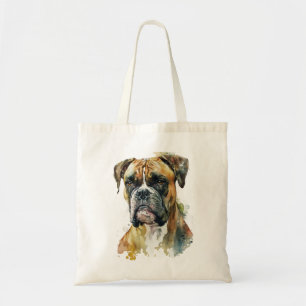 Watercolor Boxer Hond Tote Bag
