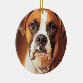 Watercolor Boxer Keramisch Ornament (Rechts)