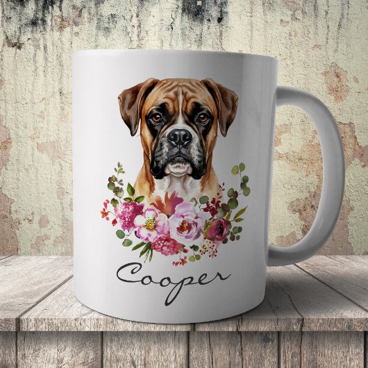 Watercolor Boxer Koffiemok