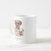Watercolor Boxer Koffiemok (Voorkant links)