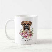 Watercolor Boxer Koffiemok (Links)
