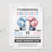 Watercolor Boy or Girl Boxing Gender Reveal Kaart (Voorkant)