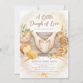 watercolor bread Bun in the Oven Baby Shower Kaart (Voorkant)