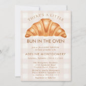 watercolor bread Bun in the Oven Baby Shower Kaart (Voorkant)