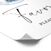 Watercolor bridal favors please take one poster (Hoek)