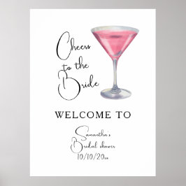 Watercolor Bridal shower Welcome  Poster