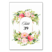 Watercolor Bright Festive Flower Wedding Kaart (Achterkant)